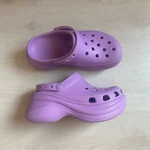Orchid Pastel Purple Platform Bae Crocs W8 US 8